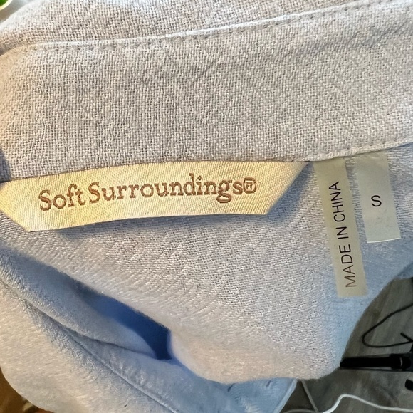 Soft Surroundings Ombré Blue Button Up Tunic - Picture 6 of 7